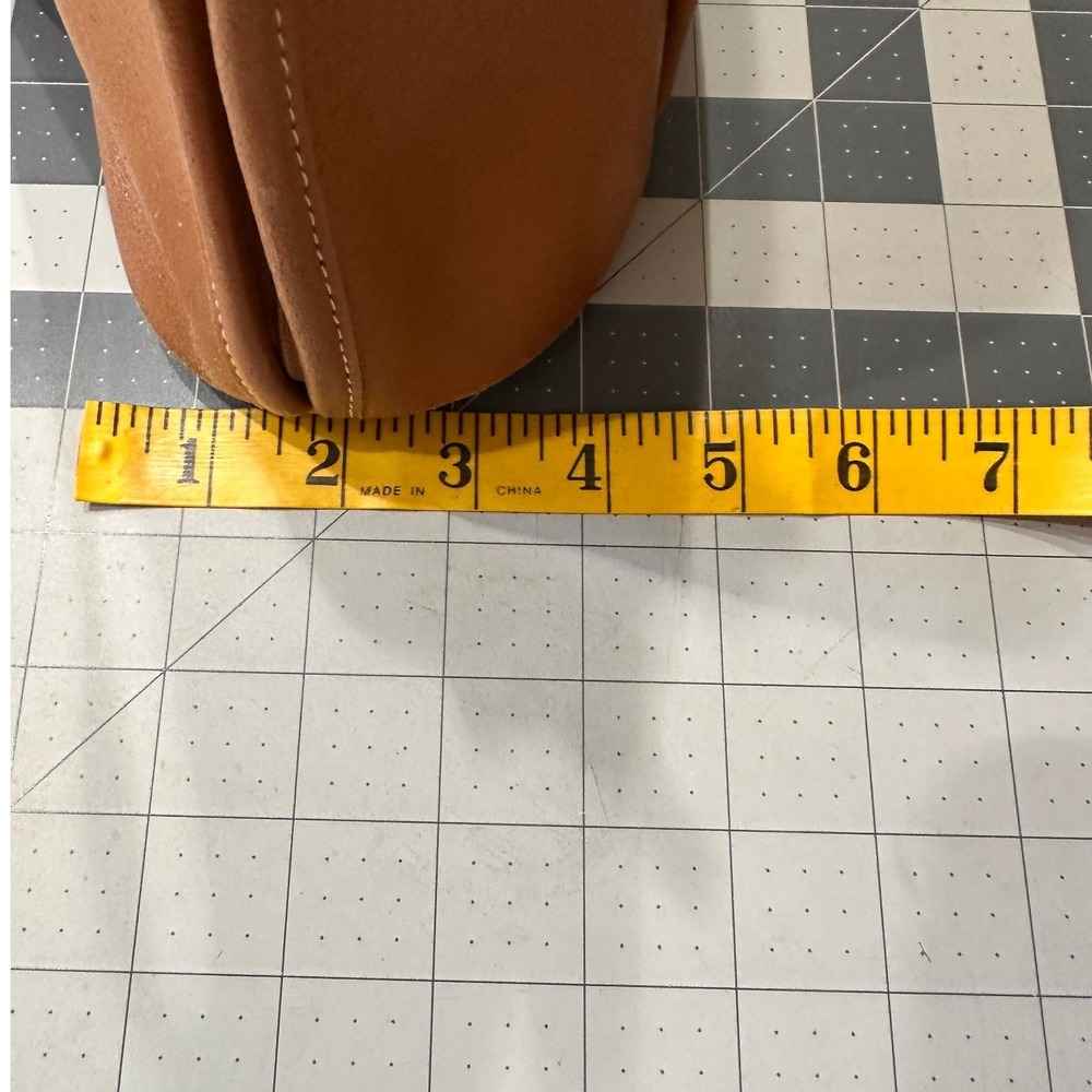 Longchamp RoseauCrossbody Bag Small Cognac Tan Vintage Bamboo Toggle Leather - Picture 13 of 14